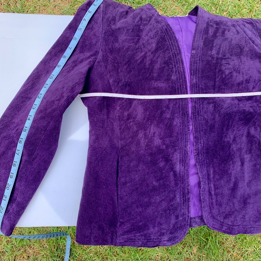 Vintage Deerskin Purple Leather Jacket